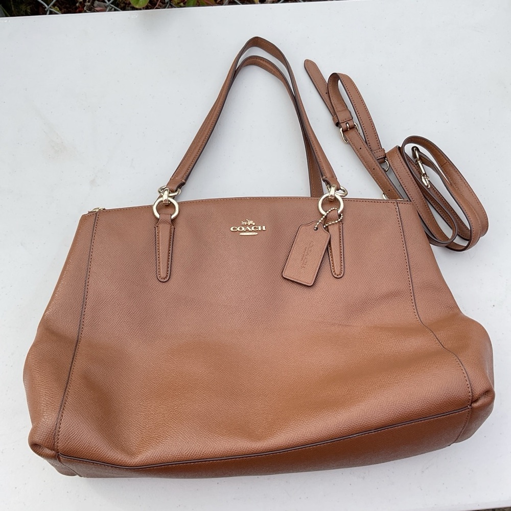 Coach Tan Leather Shoulder Bag